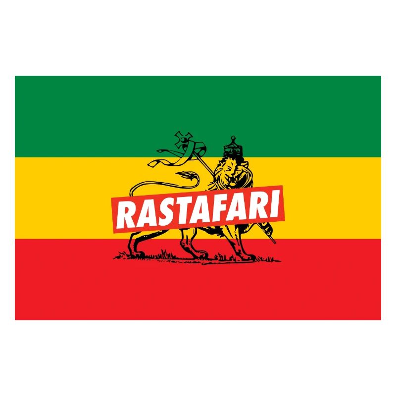 DRAPEAU REGGAE - RASTA LION - JAH RASTAFARI
