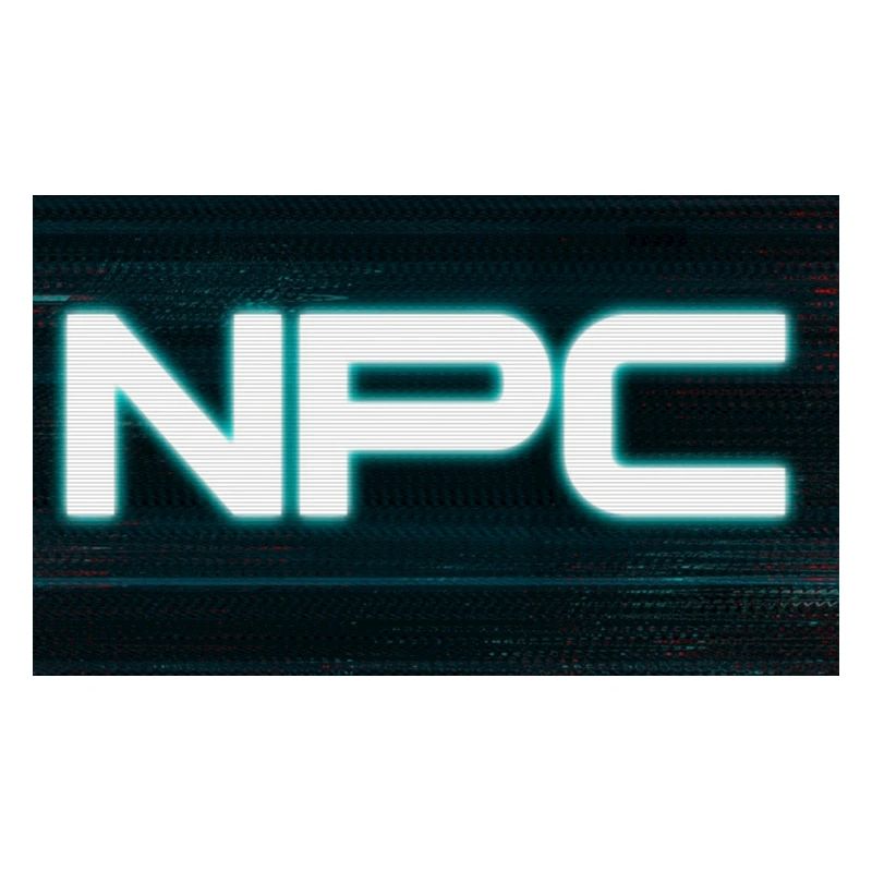 Neon NPC Glitch Stil