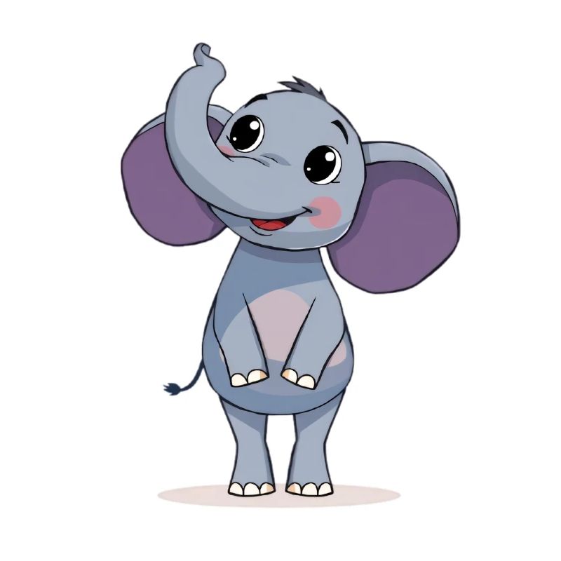 Conception graphique d’éléphant mignon