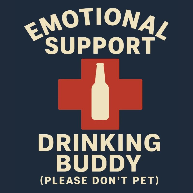 Emotional Support Drinking Buddy Statement