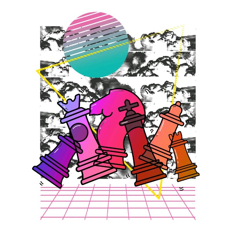Neon Chess Collage