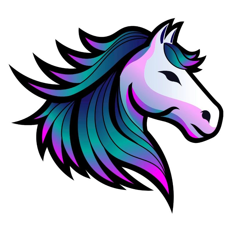 Indigo-Geist-Pferd-Illustration
