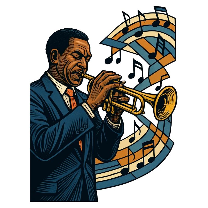 Trompeter Jazz Bebop Groove Poster Geschenk