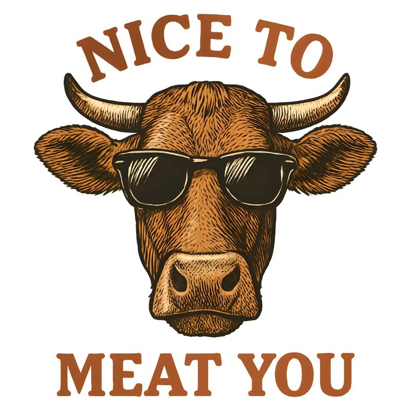 Vache avec des lunettes de soleil – Sympa de te dévorer