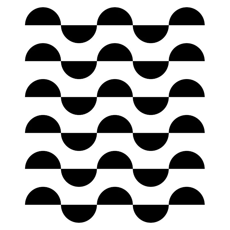 geometric wavy circles pattern design
