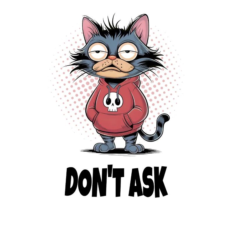 Don’t Ask Katze – Lustiger Katzen Spruch