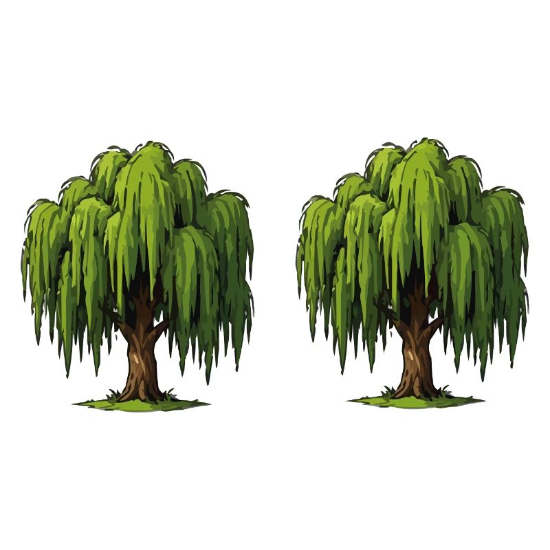 Double Willow Tree Scene
