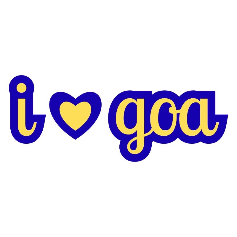 I Love Goa Heart Design