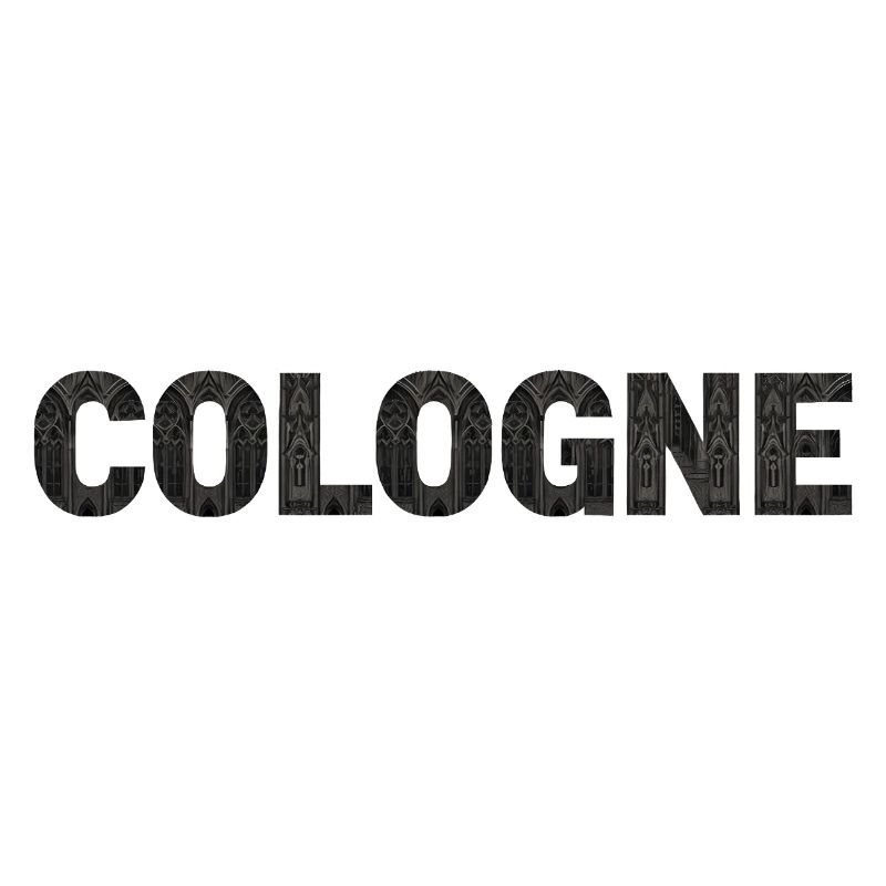 Cologne – Gothic architecture in typeface