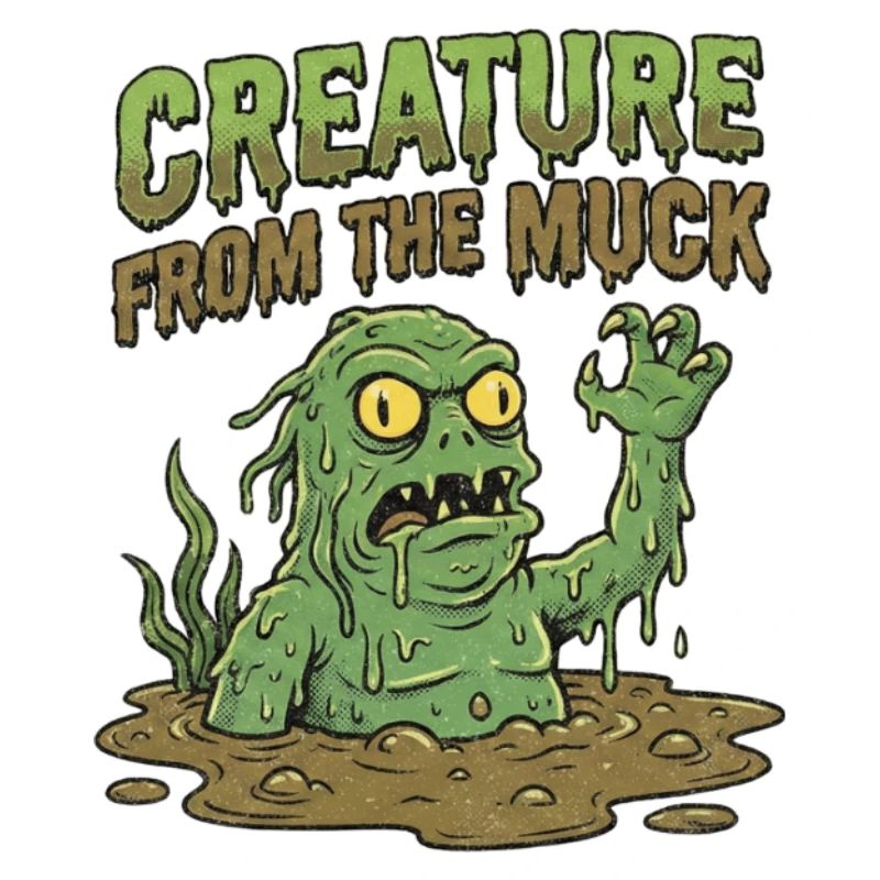 Créature de la boue – Monstre du marais rétro comic