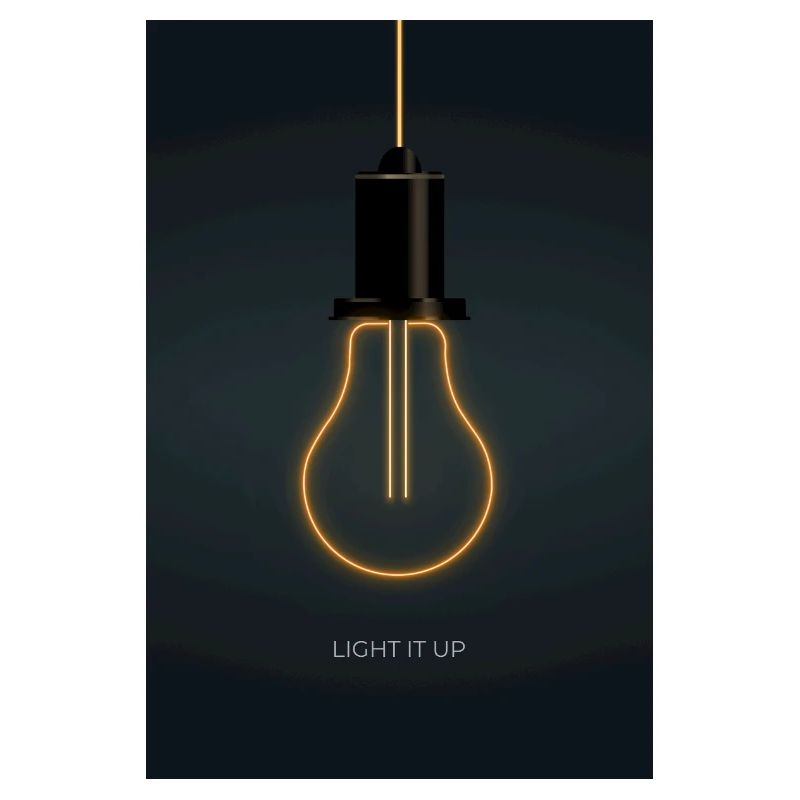 Light It Up – Neon Glühbirne Poster
