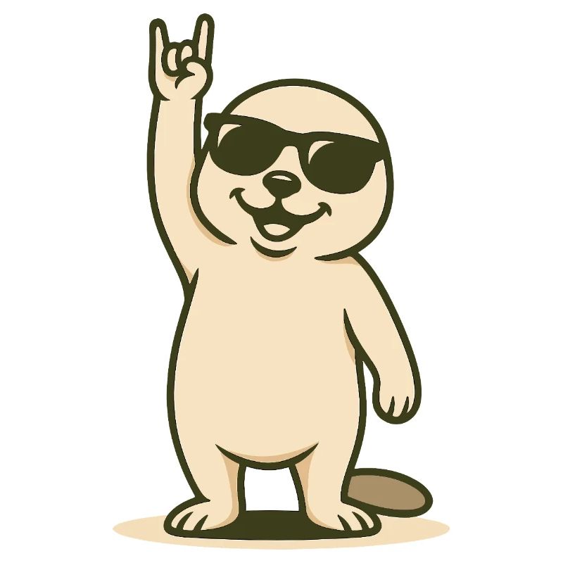 Bébé phoque cool avec pose de bascule