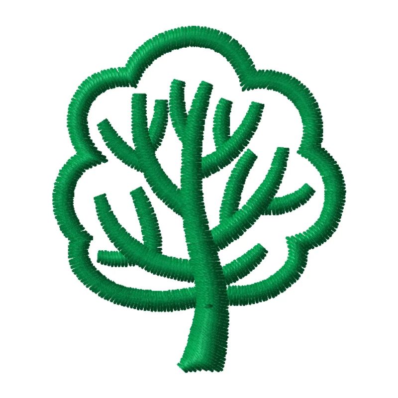 Baum bestickt