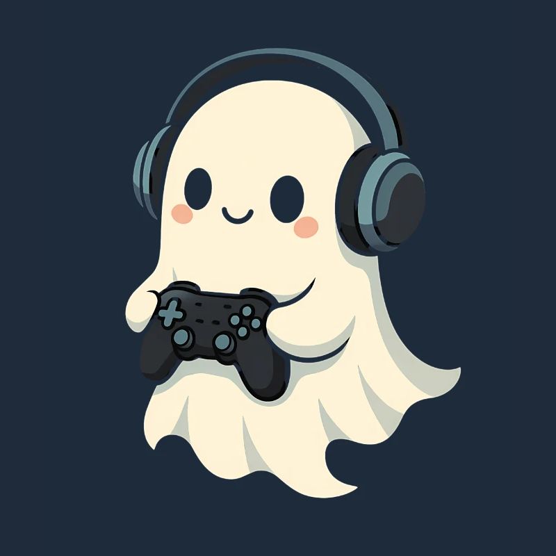 Geist mit Kopfhörer Spielcontroller