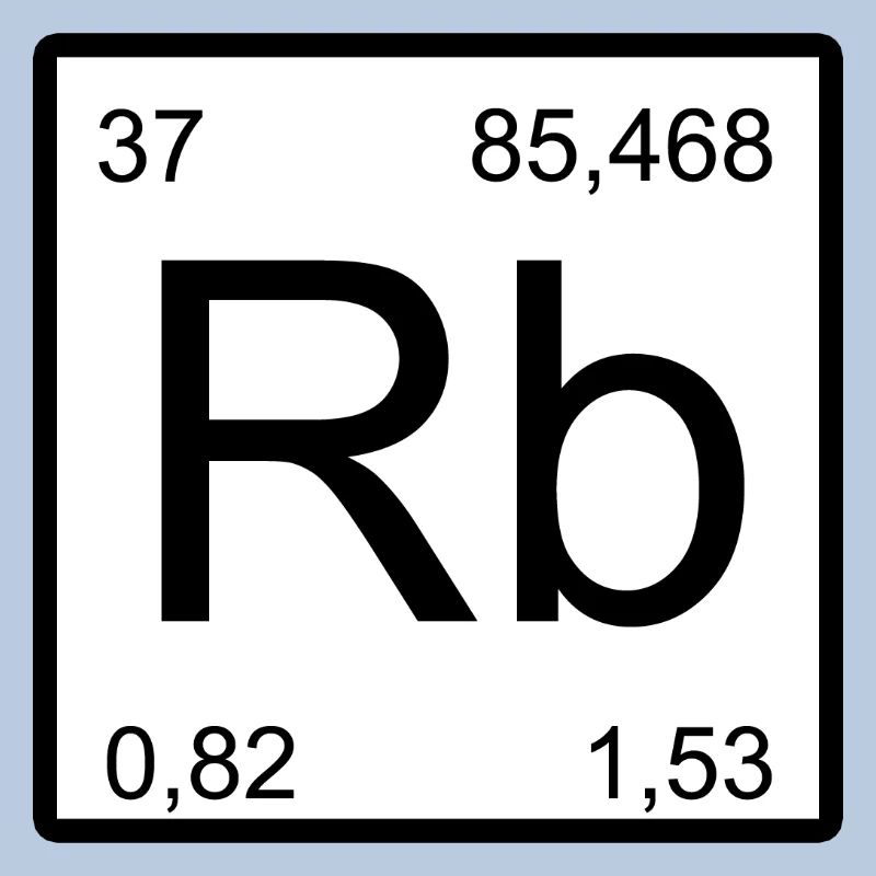 Conception typographique du symbole de rubidium