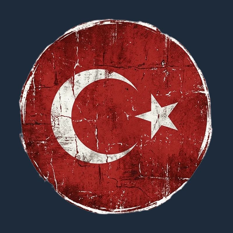 Conception du cercle du drapeau turc