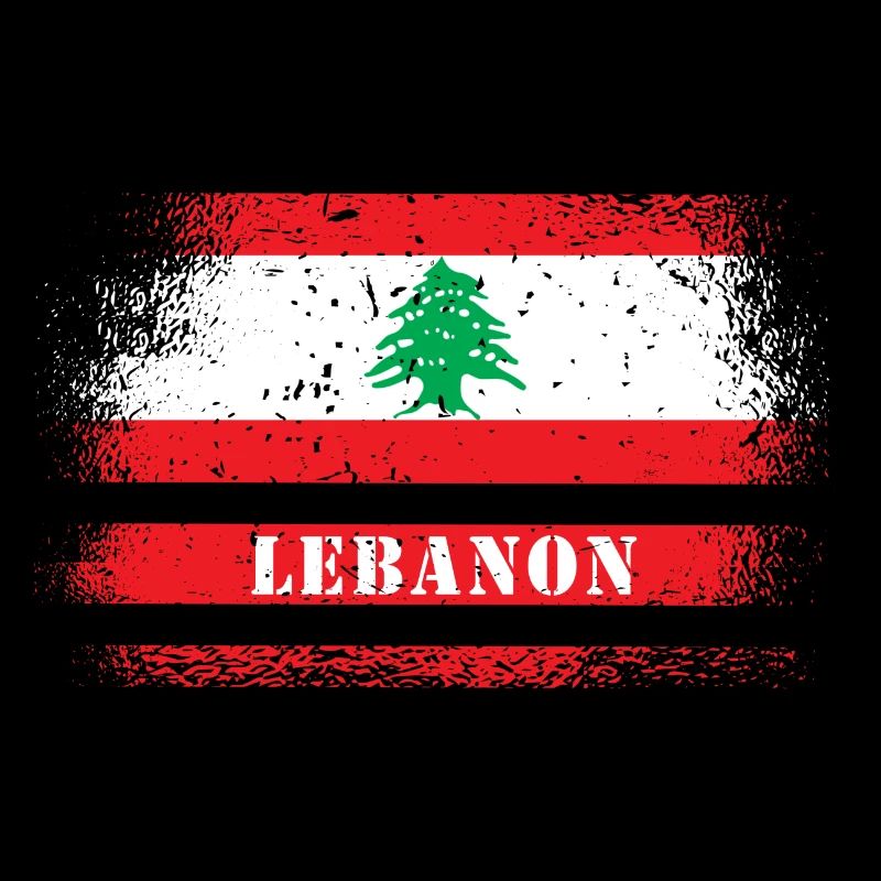 Liban drapeau vintage
