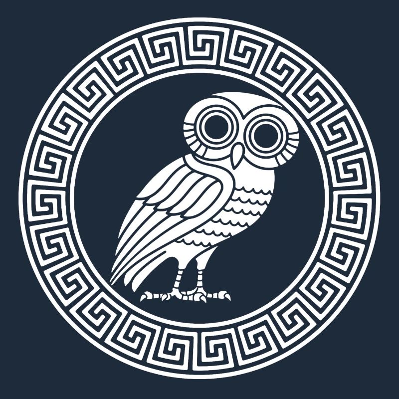 Griechisches Symbol der weißen Eule