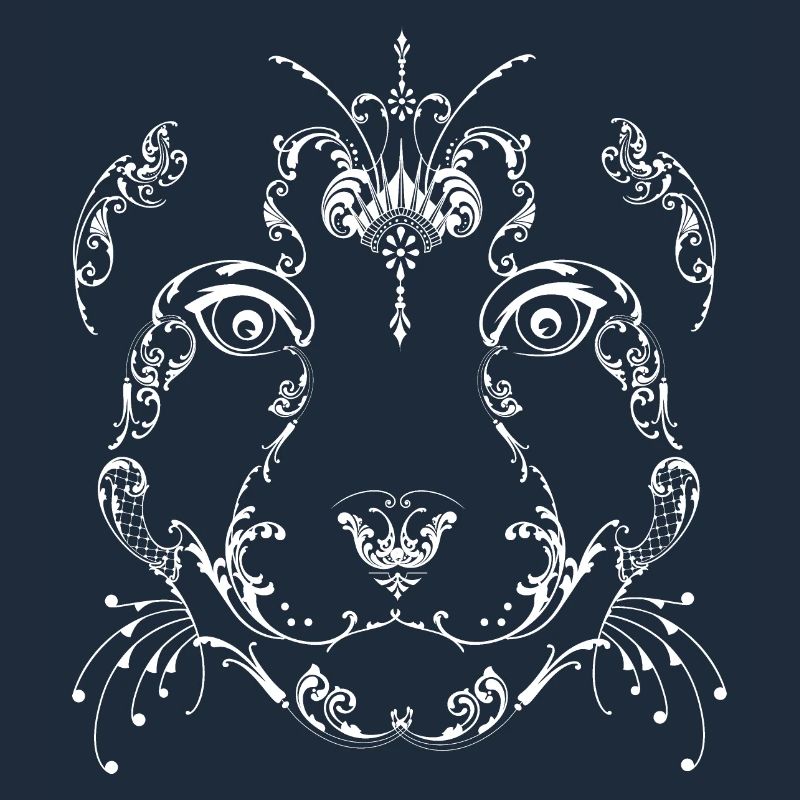 Snow leopard cheetah psychedelic ornament pattern