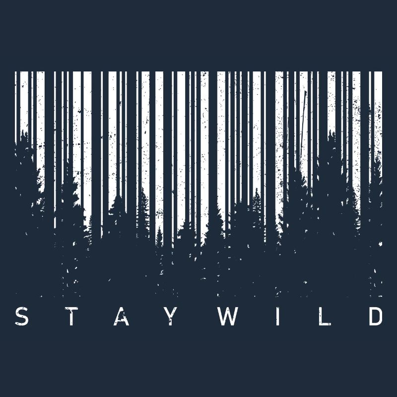 Silhouette de code-barres forestière