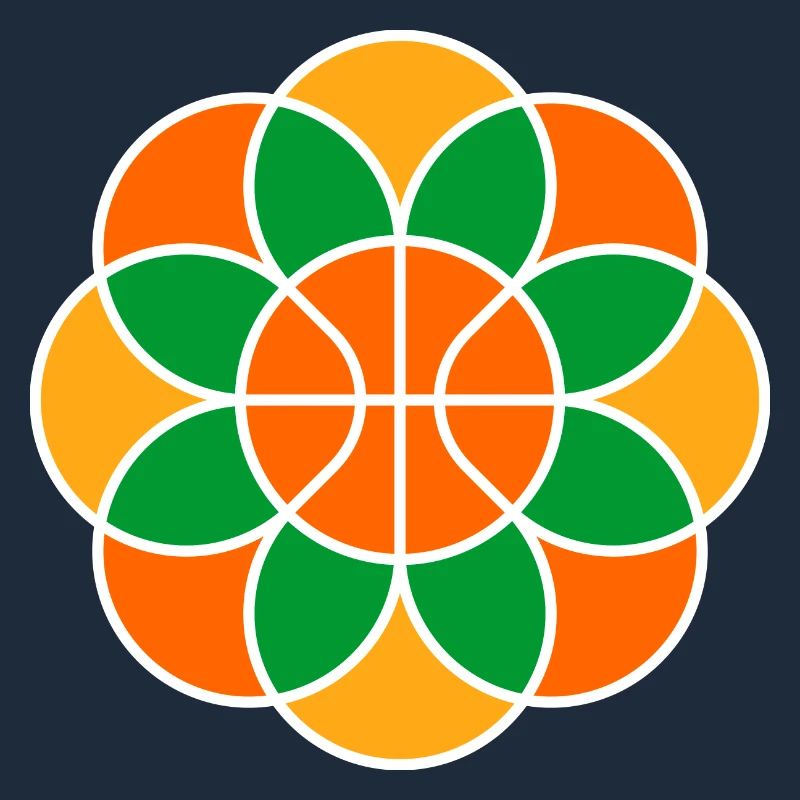 Mandala de fleur de basket-ball