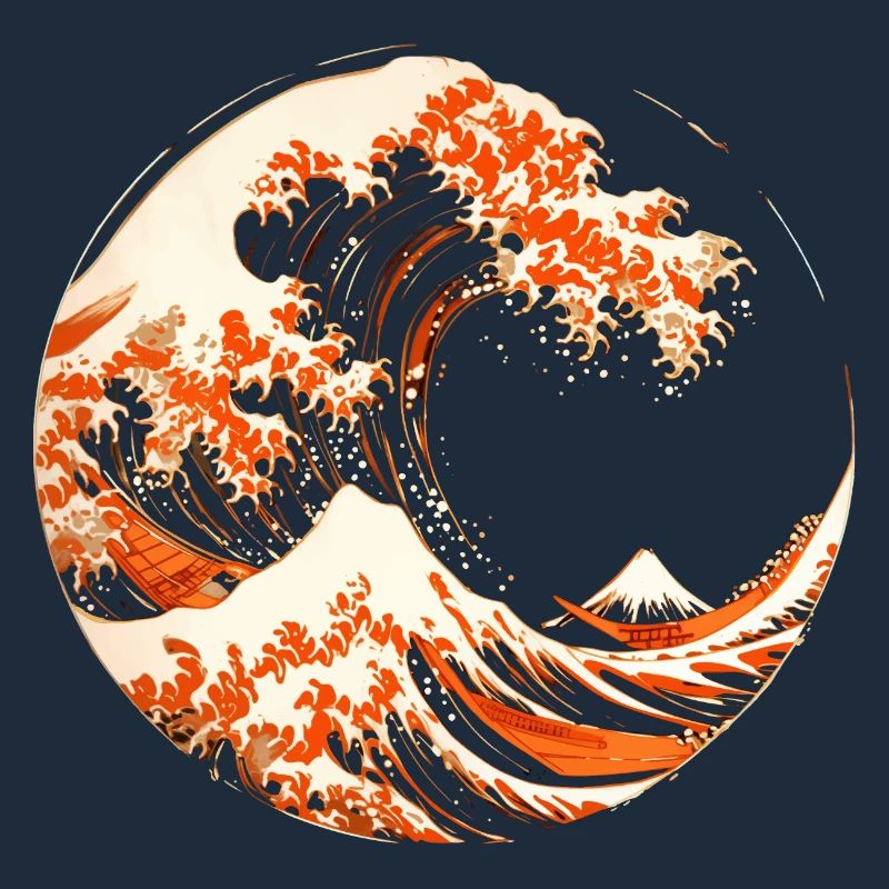 Stylized Hokusai Wave