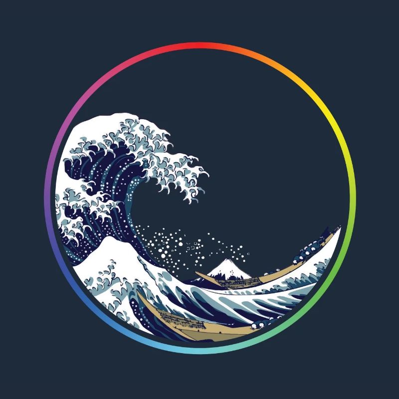 Rainbow Wave Circle