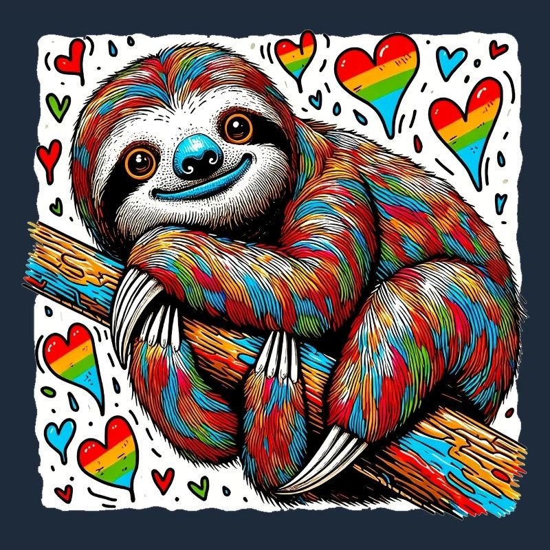 Sloth with Hearts