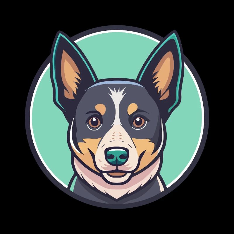 Australische Stumpy Tail Cattle Dog Rasse Karikatur