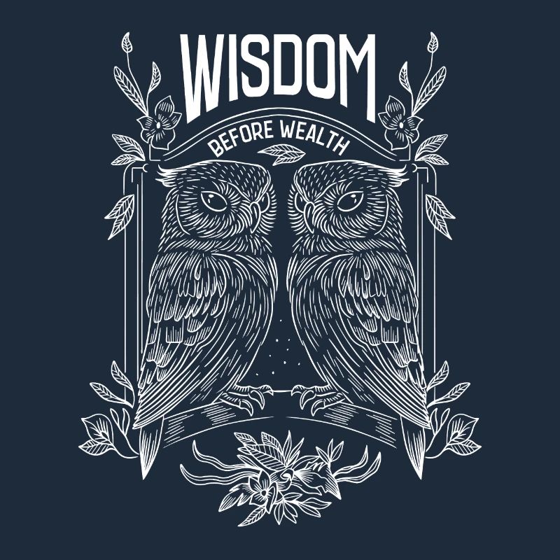 Wisdom Before Wealth – Mystic Owls Illustration