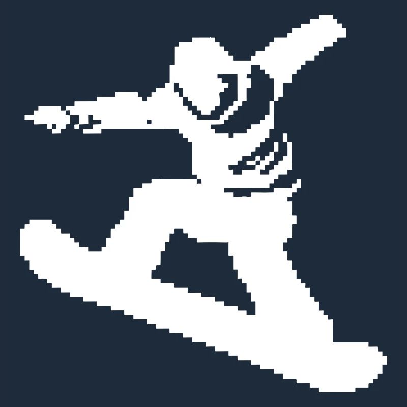 Snowboarder Pixel Graphic