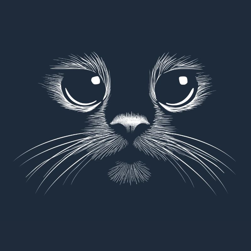 Visage de chat mignon : Charmant et élégant