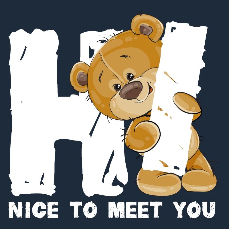 Ours en peluche mignon salutation dicton anglais