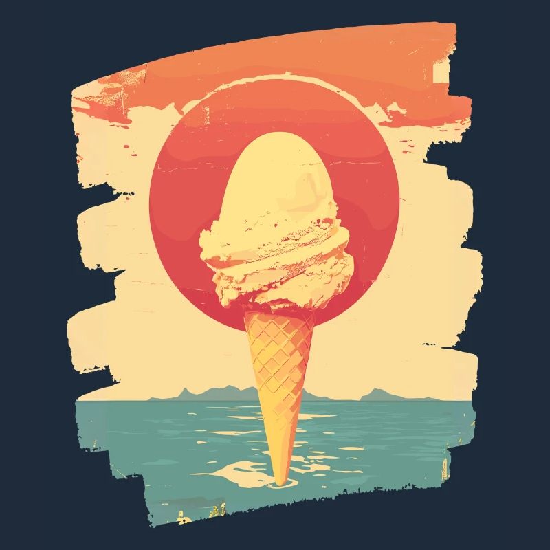 Eis und Eiscreme Kugel