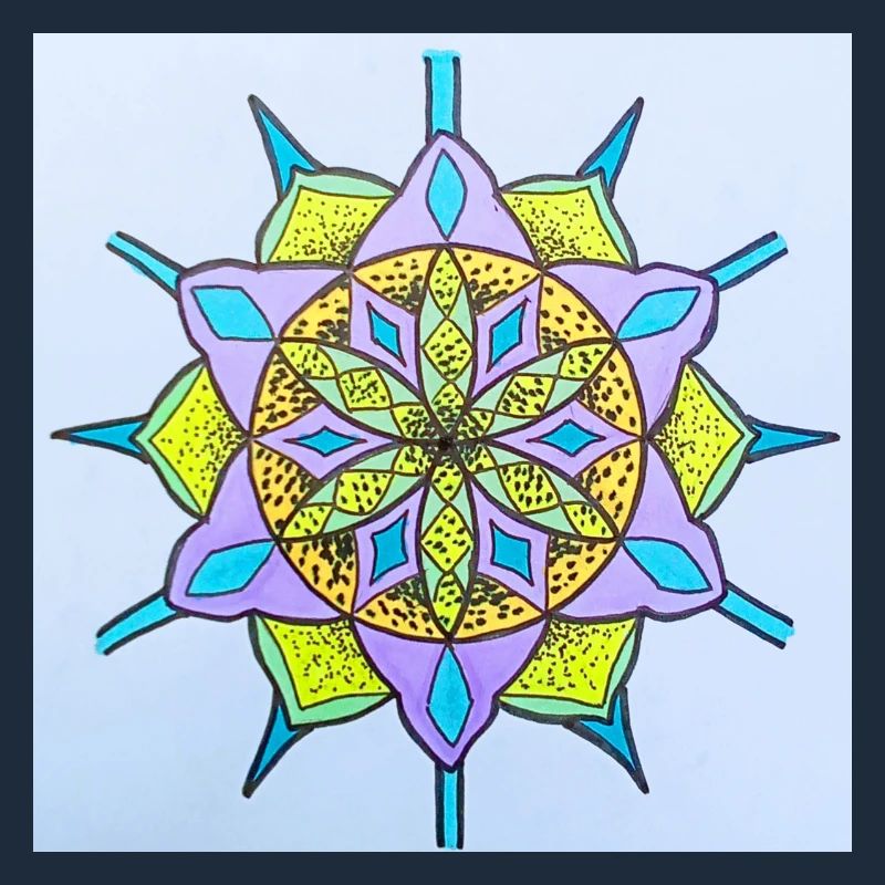 Colorful Mandala Pattern for Creative Clothing