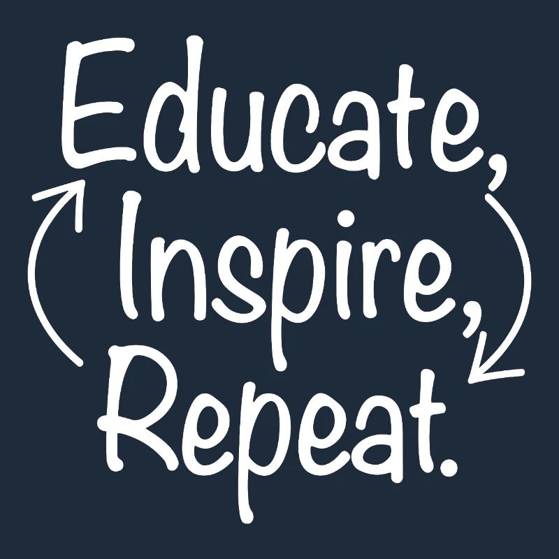 Educate Inspire Repeat Teacher Saying