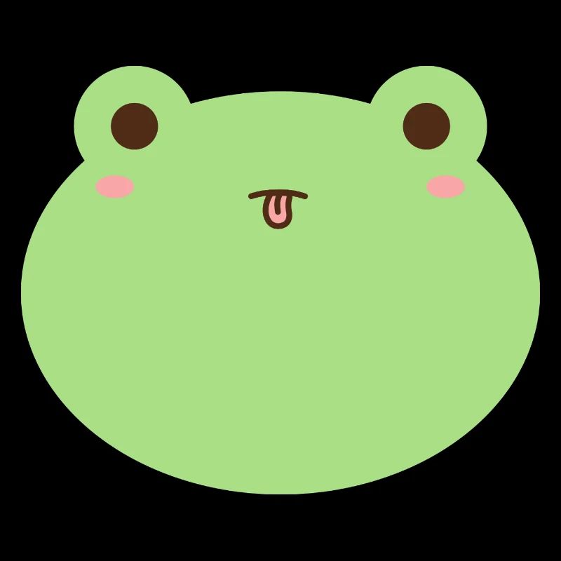 Mignon grenouille dessin animé visage design