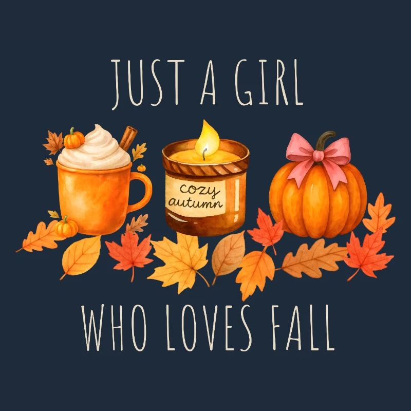 Nur ein Mädchen das Herbst liebt