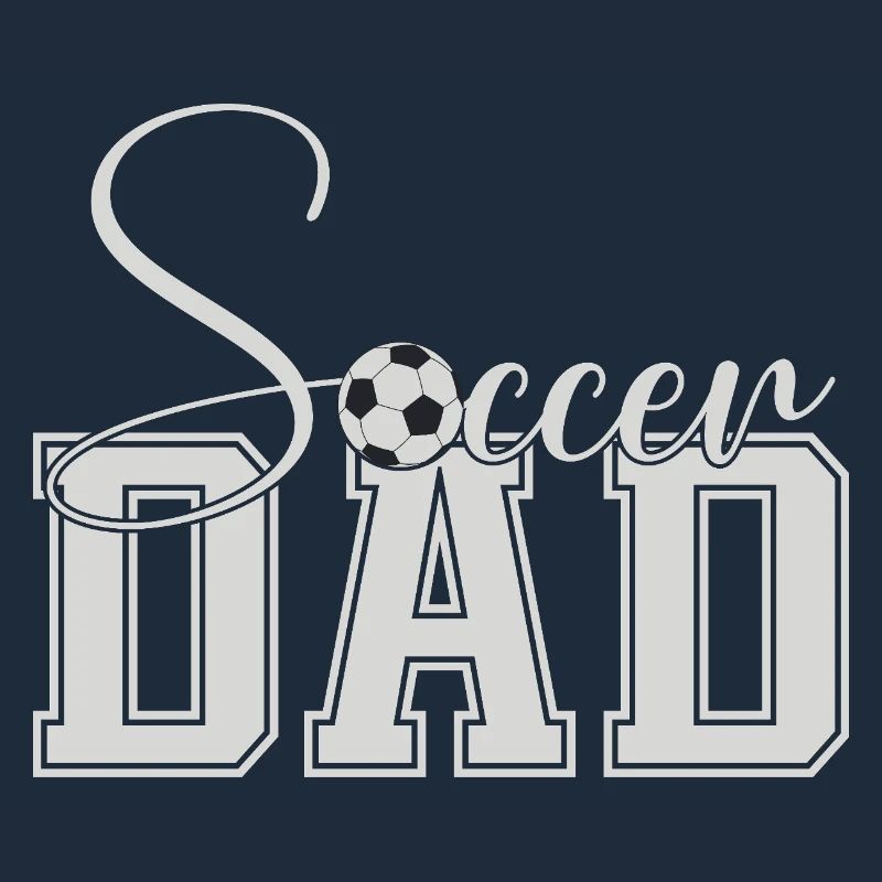 Soccer Dad Varsity Block Text