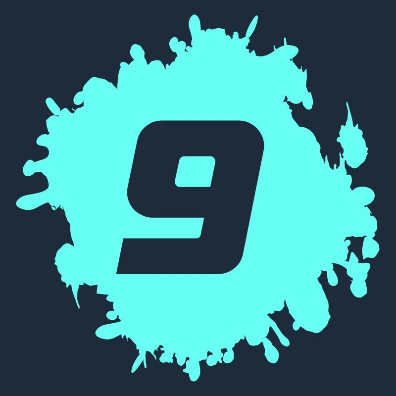 Neuf graphiques Cyan Splash
