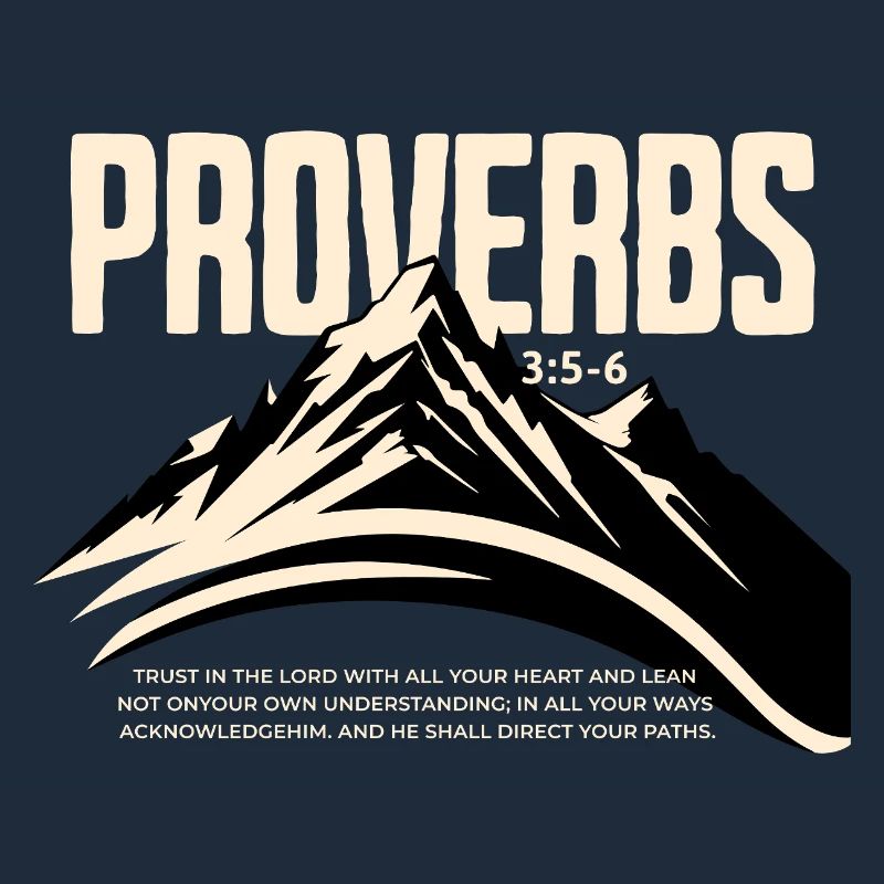 Proverbs 3 5 6 Vertraue Dem Herrn Berg Glauben