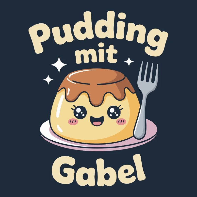 Pudding with fork