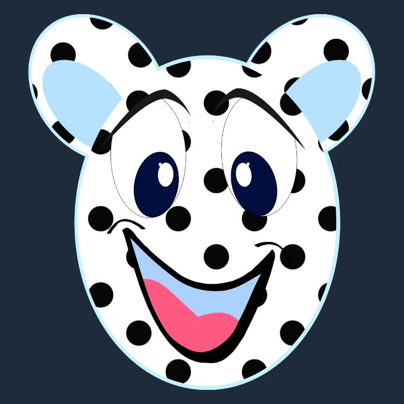 Blue Laughing Bear with Dots