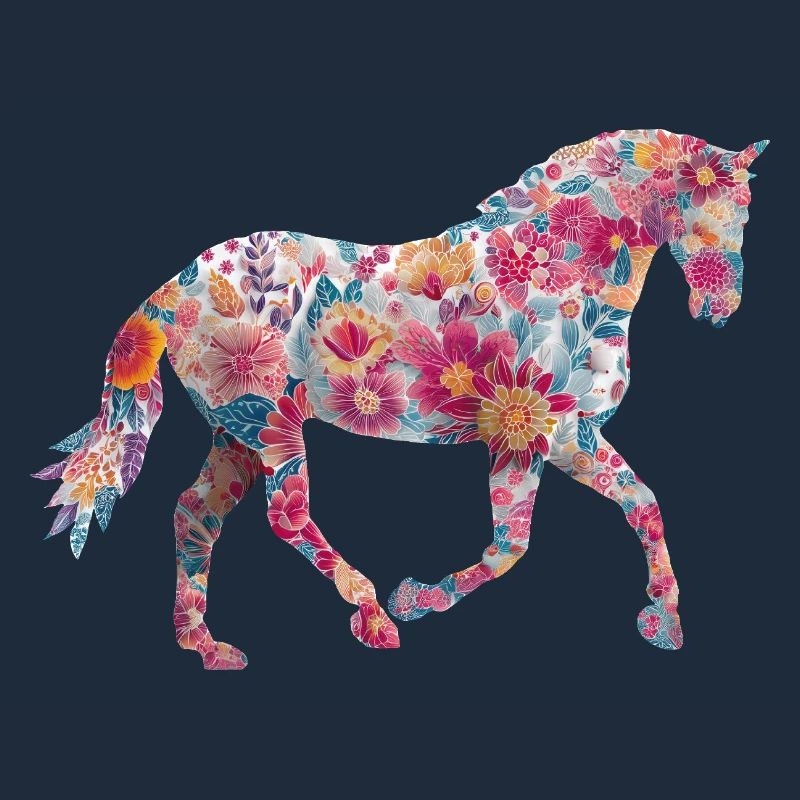Pferd Blumen Muster