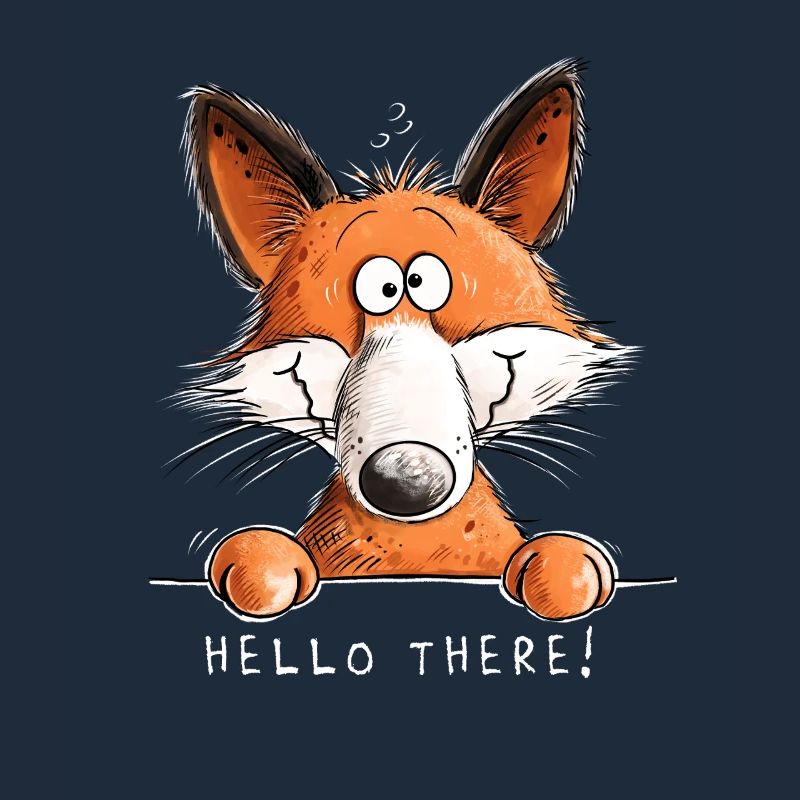 Funny Fox Hello Da Cartoon Saying
