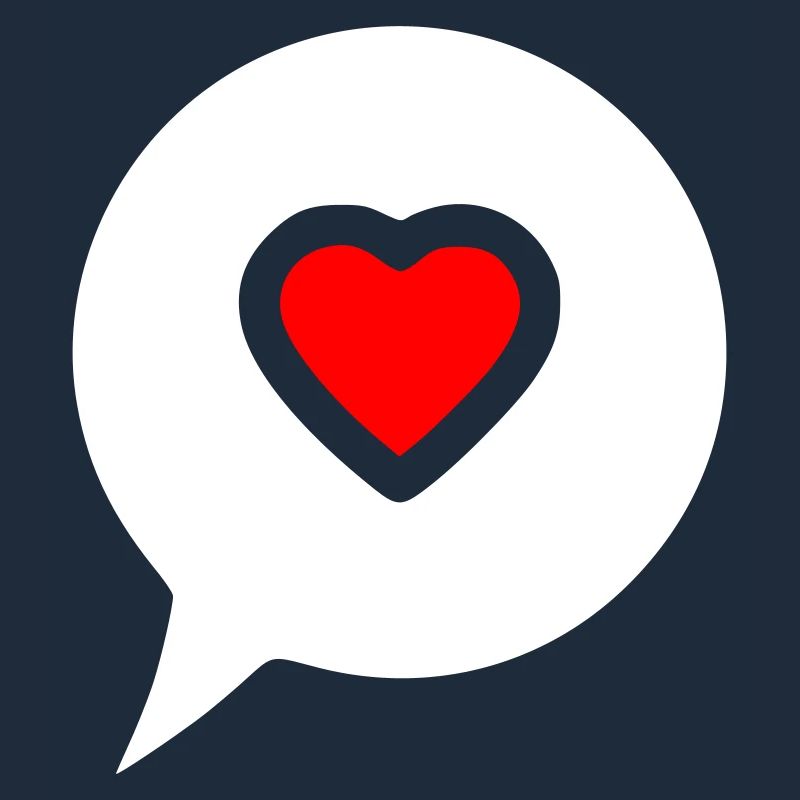 Heart Speech Bubble Filled