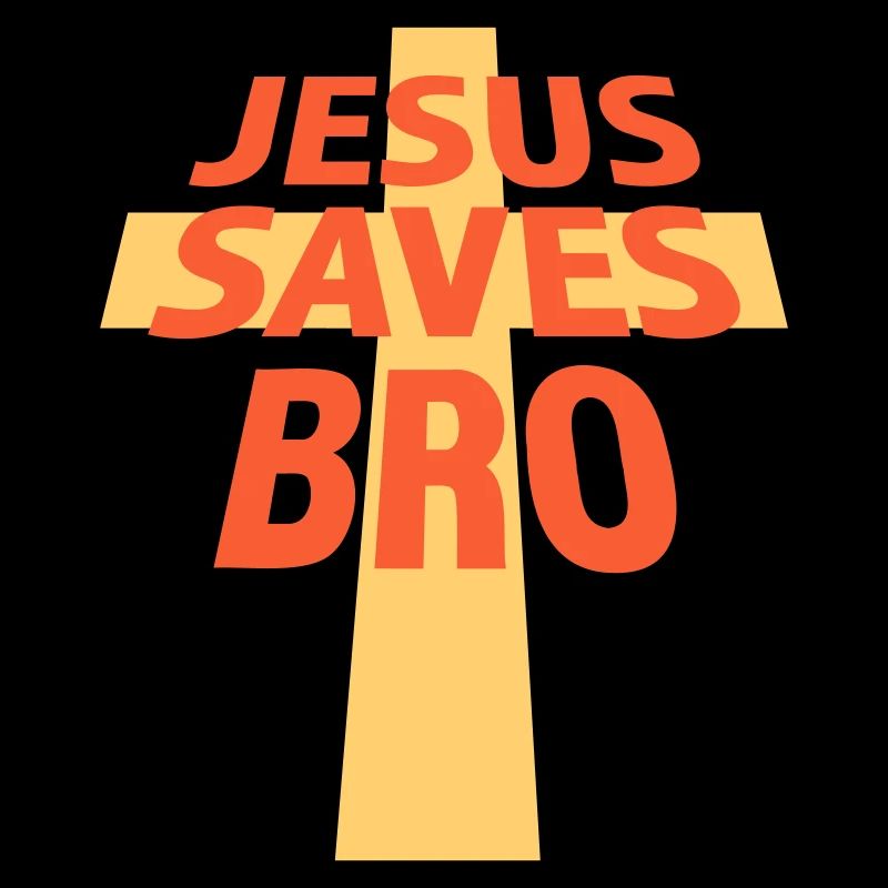 Jesus Saves Bro Lustig Religiös Spruch Glaube Logo