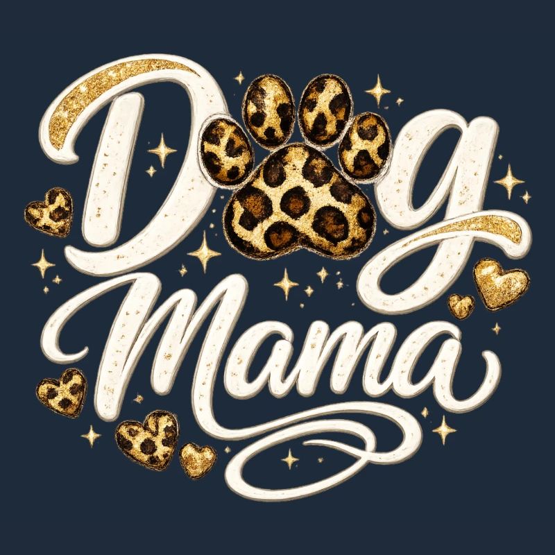 Dog Mama Golden Leopard Pattern Shirt