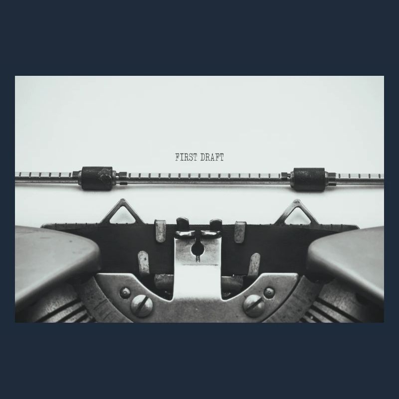 First Draft Typewriter Writer Poster Design