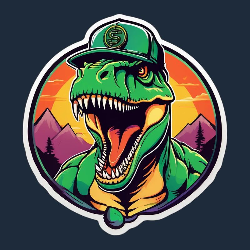T-Rex Cap Rétro Soleil Couchant